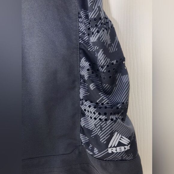 RBX Performance S Gray Logo Pockets Athletic Elastic Waist Men's Shorts - Picture 4 of 7